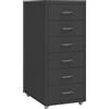 vidaXL Schedario Mobile Antracite 28x41x69 cm in Metallo