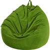 Chickwin - Fodera per pouf a pera, in velluto a coste, per poltrona a pera, senza riempimento, per esterni e interni, relax, per soggiorno, camera da letto, cuscino (oliva verde, 100 x 120 cm)