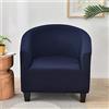 Morbuy Copripoltrona 1 Posto Elasticizzato Universale, Poltrona Club da Cocktail Chesterfield Lavabile Rimovibile Antiscivolo Copertura con Braccioli (Marina)