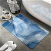 Chickwin Tappetino da Bagno Antiscivolo e Assorbente, Stampa Marmo Tappetino Diatomite da Bagno Tappetino Bagno Asciugatura Rapida Tappetini Bagno Morbido Tappeto Bagno (80x120cm,Blu Chiaro)