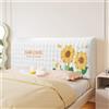 Chickwin Copertura per Testiera Letto Trapuntato, Copri/Fodera Testata Letto Stampa Elastica Morbido Antipolvere, per Singolo Matrimoniale una Piazza e Mezza (Girasole giallo,220cm)
