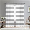 Surwin Tende per Interni, Stile a Righe Tende a Vetro, 2 Pezzi Tende Camera da Letto, Tende Voile Semi Trasparenti, per Camera da Letto, Cucina, Soggiorno (Grigio,W108xH215cm)