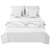 Morbuy Bianco Runner Letto Matrimoniale, Corridore Letto, Morbido Sciarpa e Federa da Letto, Stampa in Marmo 3D Modern Scarf Runner Decorazione per Alberghi Hotel (Bianco 3,50x240cm)