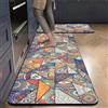 Hixingo Tappeto Cucina in Diatomite, Boho Passatoia Cucina Antiscivolo Lavabile Tappeti da Cucina Tappeto da Cucina Lavabile Tappeto da Bagno Tappetino per Doccia (Viola Verdastro,60x90cm)