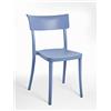 SARETINA - Sedia Polipropilene Colorata Design, da Esterno, Sala da Pranzo, Cucina e Bar - Impilabile - 9 colori (6, Azzurro Jeans)