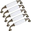 Creatwls 5 Ceramica Manopole Maniglie per Cassetti Armadi Porte Mobili Cucina Casa Decorazione Pomello Armadio Maniglia per Mobili