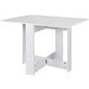 HUOLE Tavolo Pieghevole in Legno Tavolo Richiudibile con Ruote per 6 PersoneTavolo da Pranzo Design Moderno Pieghevole Legno Tavolo da Pranzo Design Moderno (103 * 76 * 73,4 cm (bianco puro))