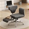 Newtral FX-FB Sedia da Ufficio con/senza Braccioli Regolabile, Sedia Trucco, Poltrona Scrivania Girevole con Rotelle, Studio PC Office Chair, Oscillazione 90-100-117° Bloccabile (FREEDOM-X-FB, Nero)