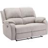 Vente-unique - Divano relax 2 posti Brody - microfibra - grigio chiaro