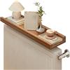 JLLEIZYZ Copri Termosifone, Mensola Adesiva, Materiale in Legno Massello, Resistente e Non Facile da Deformare, Adatto per Soggiorno e Camera da Letto(Brown,30x15cm/12x6in)