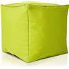 Green Bean© Sgabello a sacco 40x40x40cm con imbottitura in perle EPS Pouf Cuscino Poggiapiedi per poltrona a sacco Cuscino per pavimento bambini e adulti solleva le gambe siediti Verde chiaro