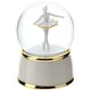 Hervit Palla Acqua/Neve con Ballerina, Base in Porcellana, con Scatola Regalo - Regalo Nascita, Regalo Battesimo, Bomboniera Nascita Bambina - Ø6,5xh9cm