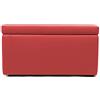 ARKETICOM Puff Contenitore Ecopelle poggiapiedi Design Pouf Rosso 84x42