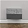 [en.casa] Set di 2 Comodini Sospesi Mensole da Parete con Cassetto Mobiletti Salvaspazio per Camera da Letto Ingresso Soggiorno 46x30x15 cm Effetto Cemento/Grigio Scuro