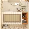 Aeovot Tenda Corta Antipolvere Privacy per Copri Scaffale Sottolavello Cucina Cabina Armadio, Tendina Sottolavello Bagno Tende Autoadesiva per Armadietti da Cucina Scarpiere Libreria(E,100x60 cm)