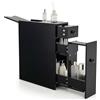 COSTWAY Armadio Sottile di Stoccaggio per Gabinetto, Armadietto Laterale da Bagno Multiuso in Legno (Nero)