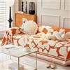 ZCXRYFL Telo Salva Divano 1 2 3 4 Posti Copridivano Antiscivolo Per Divani A Penisola/Angolare Lusso Copertura Divano In Ciniglia Con Nappe Coperta Multiuso Per Divano Letto/Pausa Pranzo(180X130cm,Orange)