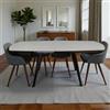 Liberoshopping tavolo allungabile 130-190x80 cm con piano effetto marmo e gambe moderne - ALMOR (Marmo Grigio)