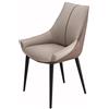 GBOMB Sedie Pranzo Cucina Pelle Antigraffio Gatto Moderna Camera Letto Camera Matrimoniale Balcone Poltrona Sedia Trucco Toletta (Color : Coffee Powder Grey, Size : Black legs)