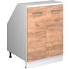 Vicco Mobile cucina sottotetto R-Line, Rovere dorato, 60 cm con 2 porte, carcassa 60 cm profondità, per la libera combinazione all'interno di sistemi cucina modulari