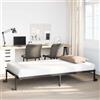 QZZCED Struttura per letto pieghevole senza materasso in acciaio nero 100 x 200 cm, robusta struttura per letto con rete a doghe in metallo e ruote, design pieghevole per spazi compatti