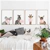CNHNWJ Nursery Decorative Poster Bubble Chewing Gum Animal Quadro su Tela Stampe da Parete Quadri Stile Nordico Camera dei Bambini Camera da Letto Decorazioni Casa (40x60cmx4 / Nessuna Cornice)
