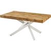 Cribel Tavolo Anson Allungabile Legno con Gambe Bianche a Croce | Tavolo Rettangolare 160/240x90x75 cm Design Moderno per Sala da Pranzo