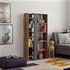 Totò Piccinni Libreria LIFT in legno 10 Ripiani dal design moderno 80x25x150h (Rovere Antico/Antracite)