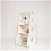 MAMOI® Libreria per bambini a forma di razzo, scaffale Montessori in legno, organizer per libri e giocattoli, mobili in legno, 100% ECO, prodotto nell'Unione Europea
