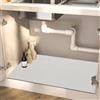 Z·Bling Tappetino SottoLavello Cucina 50x80cm,Super Assorbente e Asciugatura Rapida Tappetini Sotto Lavello Cucina,Tappetino di Protezione SottoLavello con Retro in Gomma Antiscivolo,Antimacchia,Grigio chiaro