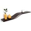 EWART WOODS Mensole galleggianti da parete in legno, design curvo, mobili moderni fatti a mano (wengé, 95 cm)