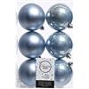 KEAMIGK 6 Palline di Natale 8CM Celeste Opaco/Lucido ADDOBBI Decoro Albero