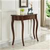 SEIFE Tavolo consolle moderno semicircolare con cassetto portaoggetti, tavolo consolle a mezzaluna, tavolo da divano stretto, decorazione per corridoio e ingresso(Walnut,Small)