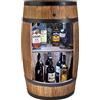 CREATIVE COOPER Barile in legno con luci a LED - Cantinetta per vino in stile retrò - Botte da vino - altezza 80 cm - Eleganti mobili da soggiorno - portabottiglie in legno - legname di conifere di (wengé)