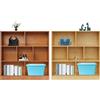 Wiyuer Libreria in legno massello 100 x 24 x 100 cm, armadio da ufficio, multiuso, per ufficio, soggiorno, camera da letto (marrone)