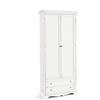 milani home MilaniHome.it - Armadio 2 Ante Bianco 87x40x192 per Interno Camera Cameretta Arte Povera Massellodi coloreBianco