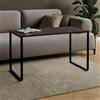 AKKE Tavolino Da Salotto Con Gambe In Metallo Piano Laminato Tavolo Rettangolare Altezza 55 cm Tavolino Da Soggiorno Stile Loft Crespo