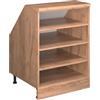 Vicco Mobile cucina sottotetto R-Line, Rovere dorato, 60 cm con 4 scomparti, carcassa 60 cm profondità, per la libera combinazione all'interno di sistemi cucina modulari