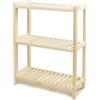 Stolarstwo Wochnik S.C. Scaffale in legno di pino massiccio, 3 ripiani, 93 × 80 × 38 cm (A × L × P), autoportante, non trattato, per interni