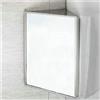Pensile con mobile triangolare in acciaio inox, mobile ad angolo con specchio da bagno, organizer multiuso per medicinali con specchio, anta sinistra