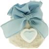 Doni Bomboniere Battesimo Bambino 12 pz Sacchettini Portaconfetti Celeste in Juta con Fiocco e Cuore Baby Shower Segnaposto Confettata Utili Fai da Te Celeste Originali Bimbo
