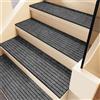 KUKIXKK Tappetini antiscivolo morbidi per scale, 1 pezzo, tappetini per scale da interno per gradini in legno, passatoie per scale, tappetini antiscivolo imbottiti per gradini delle scale(Gray,30x100cm)