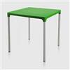 GRANDSOLEIL GRAND SOLEIL Grandsoleil Upon Boulevard - Tavolo Quadrato Standard in Polipropilene con Gambe in Alluminio, 70 x 70 x 72 cm, Colore: Verde Mela