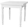 Vicentini arreda TAVOLO IN LEGNO ALLUNGABILE A LIBRO GAMBE TORNITE SHABBY CHIC BIANCO (90x90 (180))