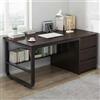 HaoJieHan Scrivania Ad Angolo con Cassetti, Scrivanie per L'home Office con Libreria, Scrivania Moderna per La Camera da Letto Dell'home Office C,100X48X75CM