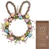 Generico Ghirlanda Pasquale Con Coniglietto - Decorazioni Primaverili Colorate Per Uova, Decorazioni Natalizie In Rattan Intrecciato | Decorazione Rustica Per Porta Della Fattoria Decorazione Per Festival