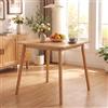 COSTWAY Tavolo da Pranzo in Bambù Ecologico per 4 Persone, Tavolo da Cucina Quadrato, Scrivania Stile Moderno, Tavolino per Spazi Piccoli, Sala da Pranzo, Soggiorno e Appartamento, 70 x 70 x 74,5 cm
