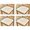qiden Coprisedie per Sedia 2/4/6 Pezzi Coprisedia ecopelle Elasticizzato Coprisedia Coprisedia senza schienale Coprisedili sala da pranzo Coprisedili per sedie impermeabili -Bianco Crema-4 (36-48cm)