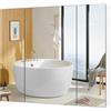 FOREHILL Armadietto a Specchio per Bagno Con Contenitore, 3 Ante e 2 Ripiani Regolabili, Mobiletto 70x15x60cm Bianco