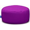 Bruni - Pouf rotondo, per interni ed esterni, ideale come poggiapiedi, per yoga o meditazione, taglia M, colore viola